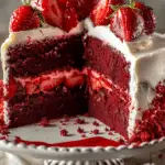 Red Velvet Strawberry Cake