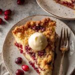 Cranberry Cream Cheese Crumb Pie
