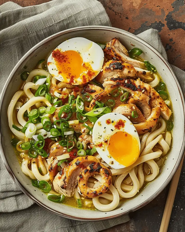 Creamy Chicken Udon Noodle Bowl