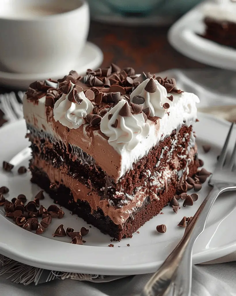 Triple Chocolate Poke Cake