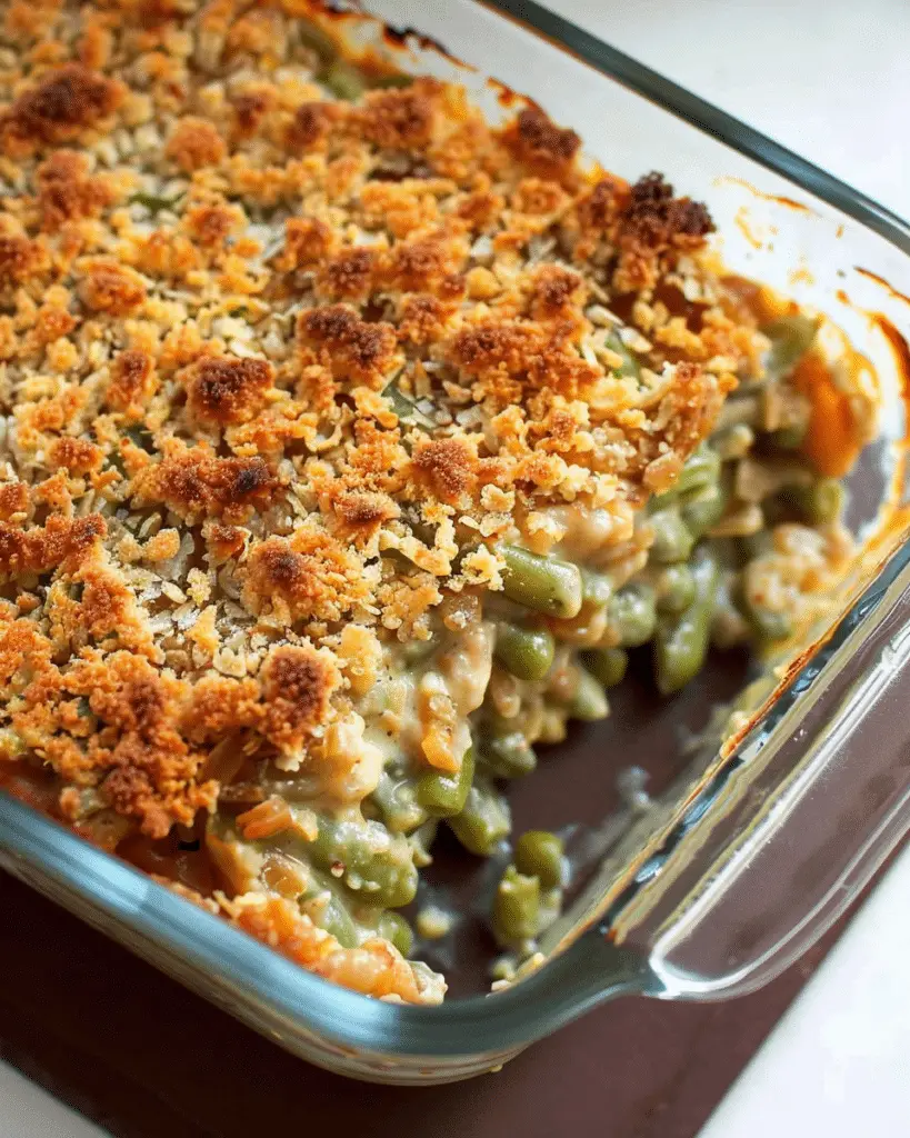 Irresistible Campbell’s Green Bean Casserole