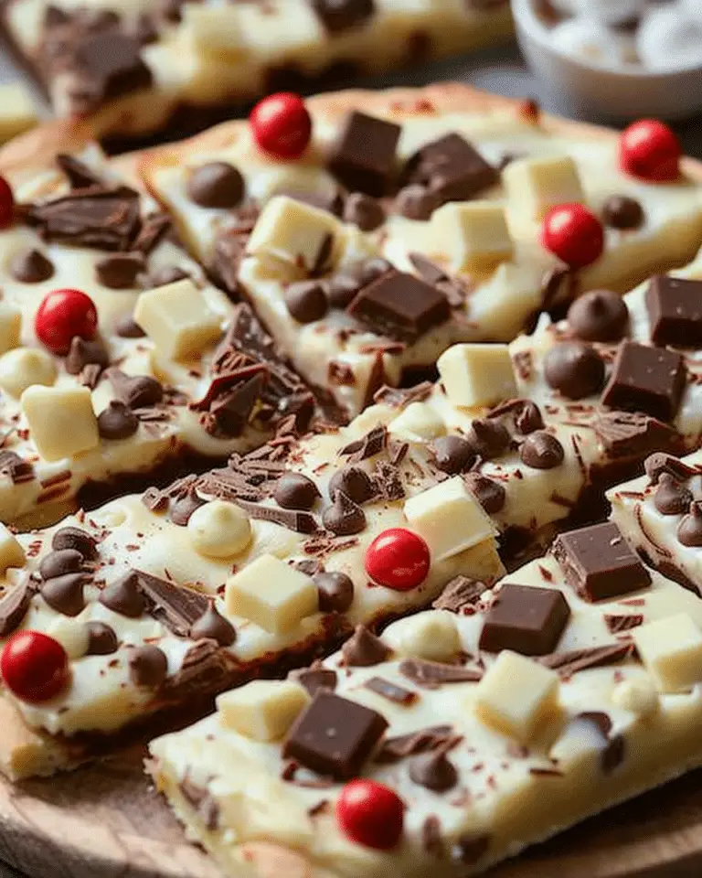 Easy White Chocolate Brownie Pizza