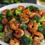 Keto Shrimp Sausage & Broccoli