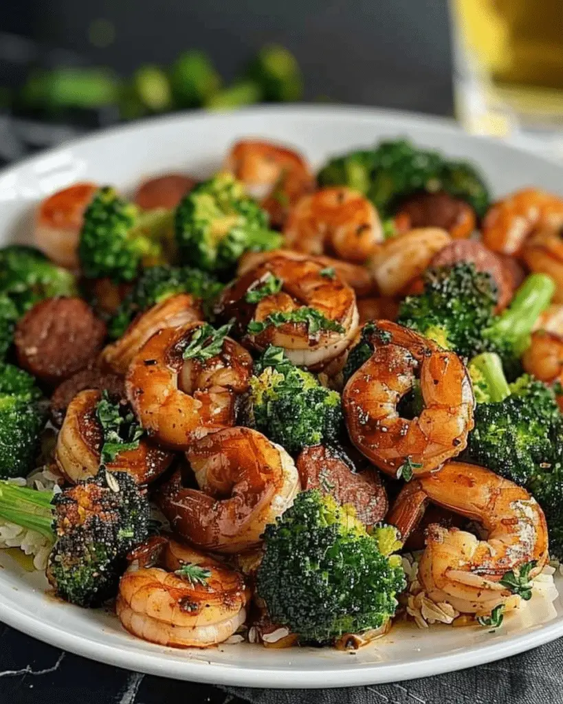 Keto Shrimp Sausage & Broccoli