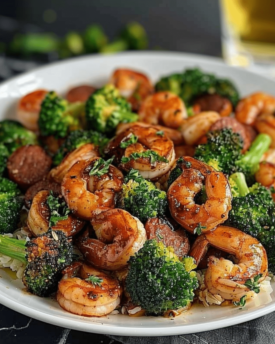 Keto Shrimp Sausage & Broccoli