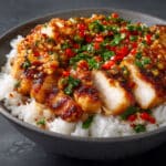 Spicy Chicken Rice Bowls with Chili Garlic Sauce