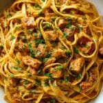 Caramelized Onion Pasta with Chilli Oil