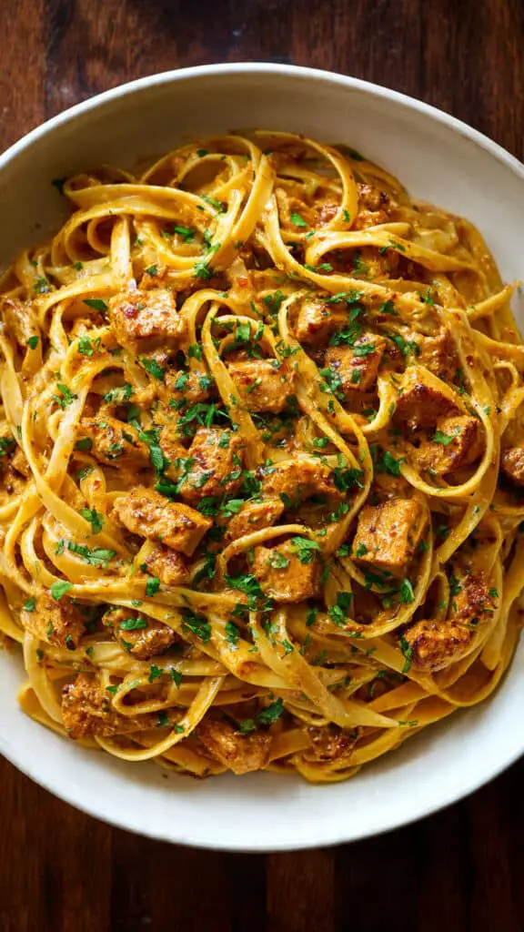 Caramelized Onion Pasta with Chilli Oil