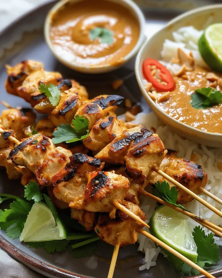 Chicken Satay with Easy Thai Peanut Sauce
