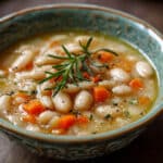Rosemary and Roasted Garlic White Bean Soup