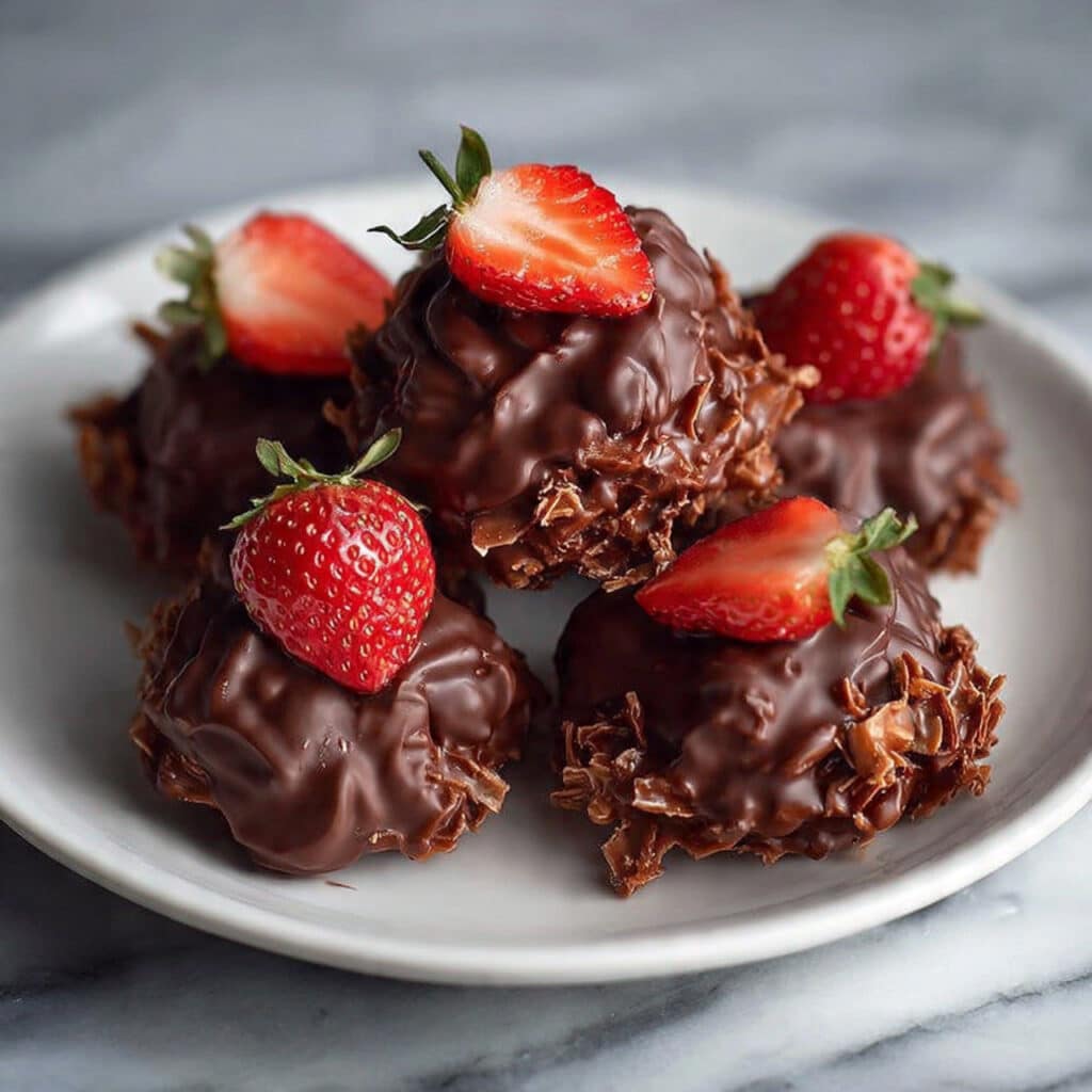 Chocolate Strawberry Yogurt Clusters