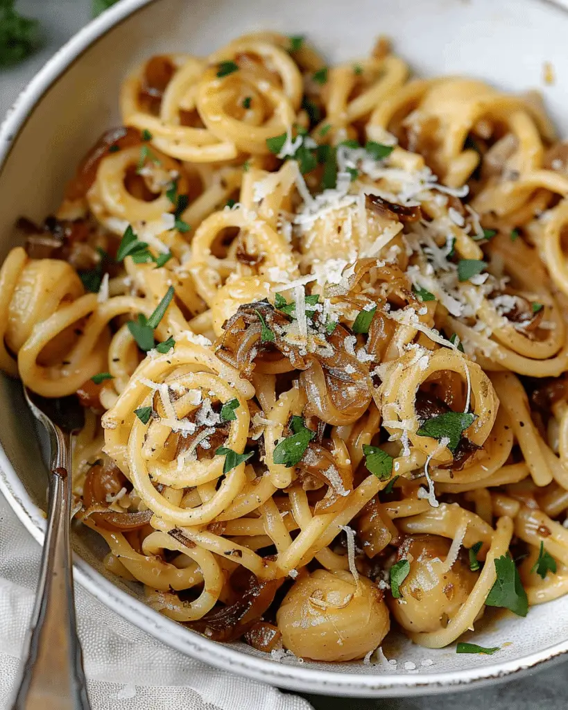 Vegan Caramelized Onion Pasta