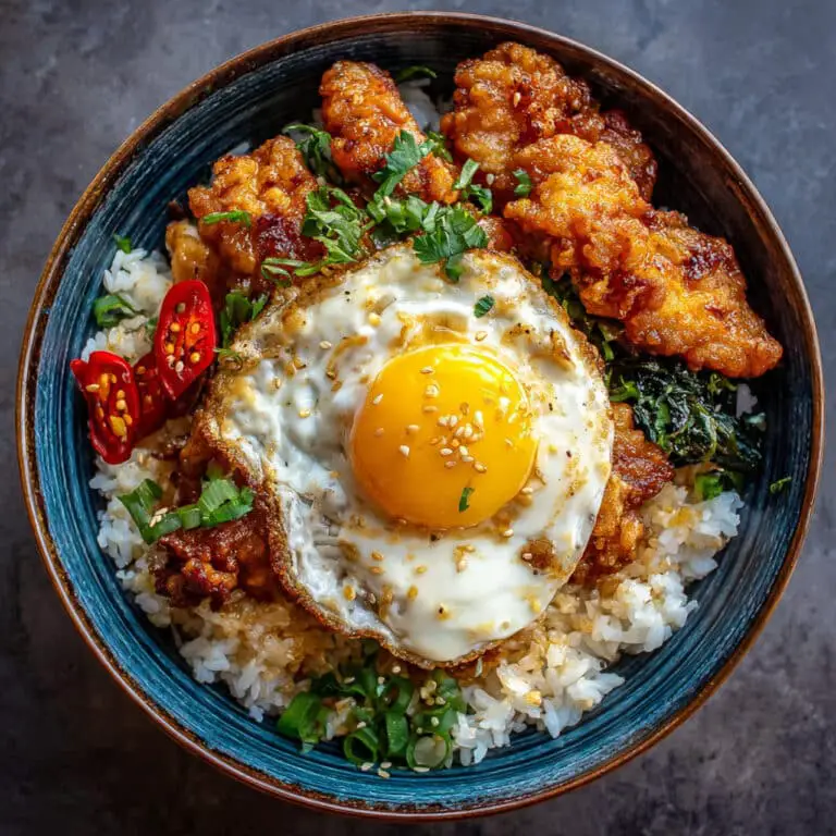Sticky Korean Fried Chicken and Rice Bowls
