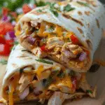 Chicken Bell Pepper Ranch Burritos