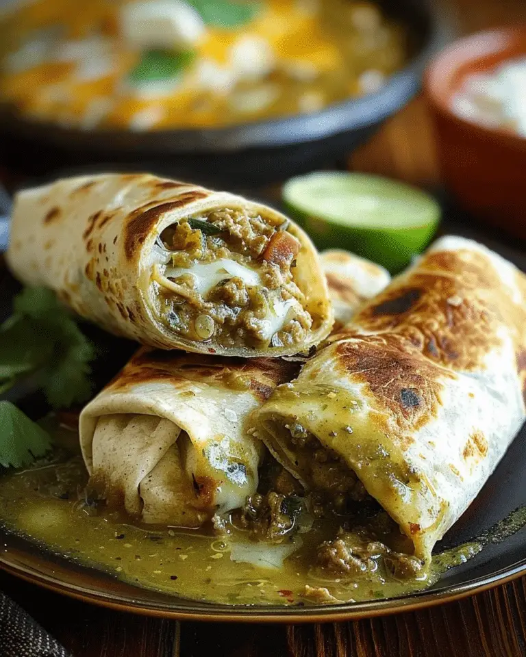 Chile Verde Burritos with Papitas