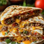 Blackstone Cheeseburger Quesadilla