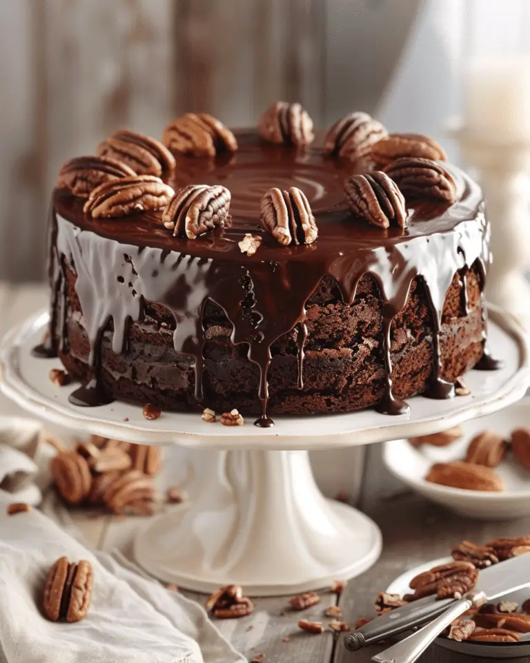 Decadent Chocolate Pecan Cake