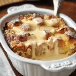 Grandma’s Old-Fashioned Bread Pudding with Vanilla Sauce