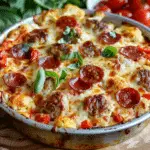 Low Carb Cauliflower Pizza Casserole