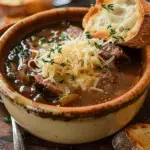 French Onion Beef Short Rib Soup