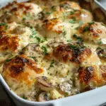 Keto Garlic Mushroom Chicken Casserole — Low-Carb Comfort Dinner