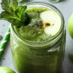 Winter Green Detox Smoothie with Apple for Liver Cleanse