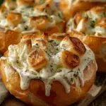 Chicken Alfredo Garlic Bread Bowls