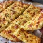 Keto Cheesy Garlic Breadsticks