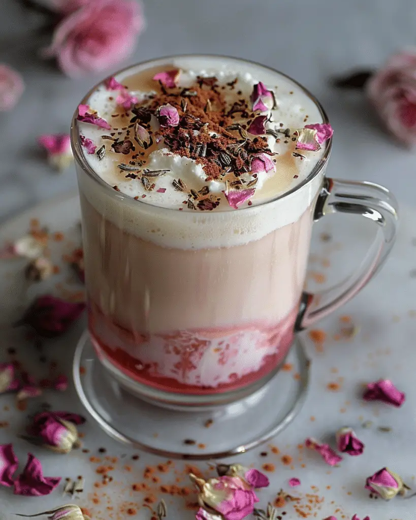 Chamomile Rose Tea Latte