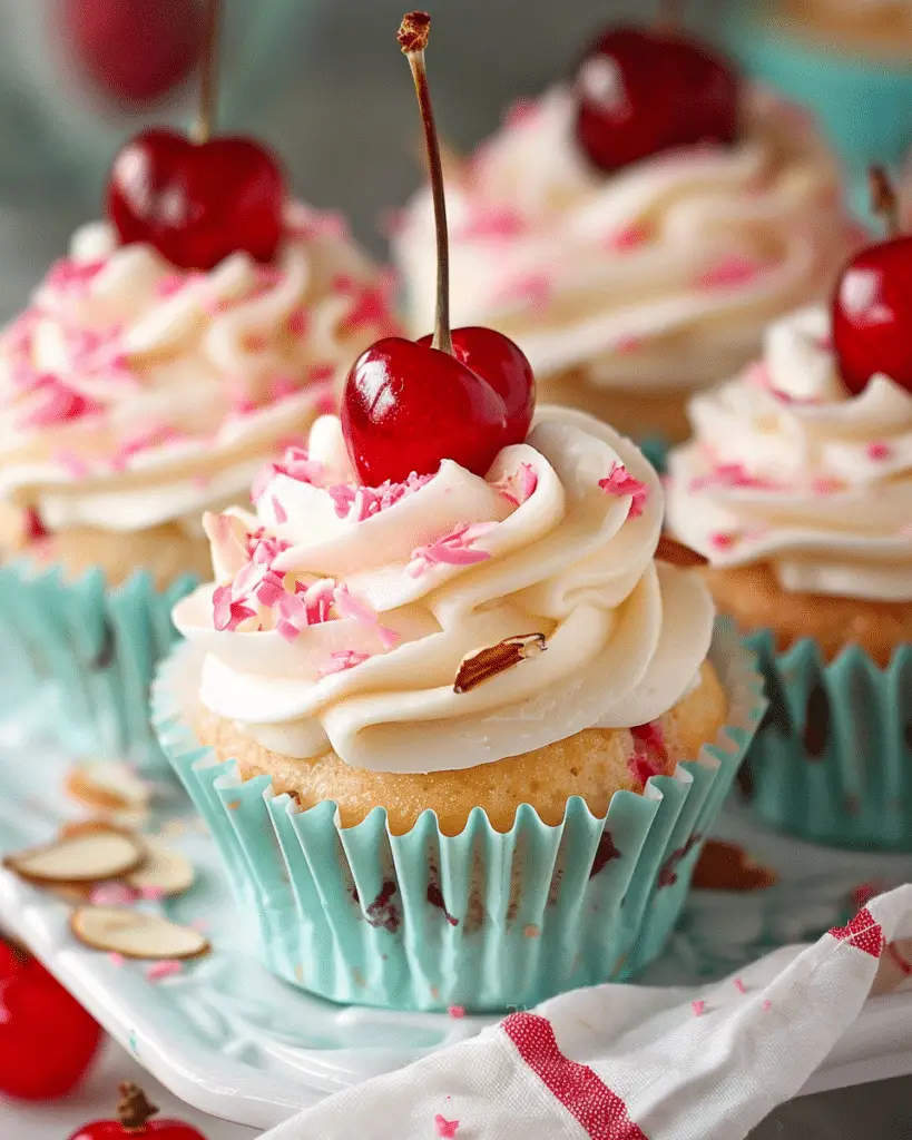 Cherry Almond Cupcakes