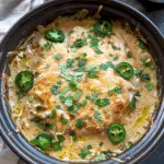 Slow Cooker Salsa Verde Chicken Casserole