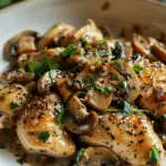 Black Pepper Chicken with Mushrooms