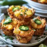 Addictive Pineapple Jalapeño Chicken Crispy Snack Cups with Sweet Heat