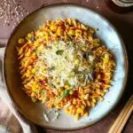 Spicy Noodles With Korean Corn Cheese
