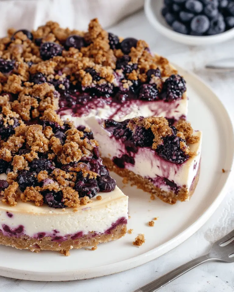 Blueberry Crumble Cheesecake