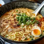 Creamy Garlic Chicken Ramen