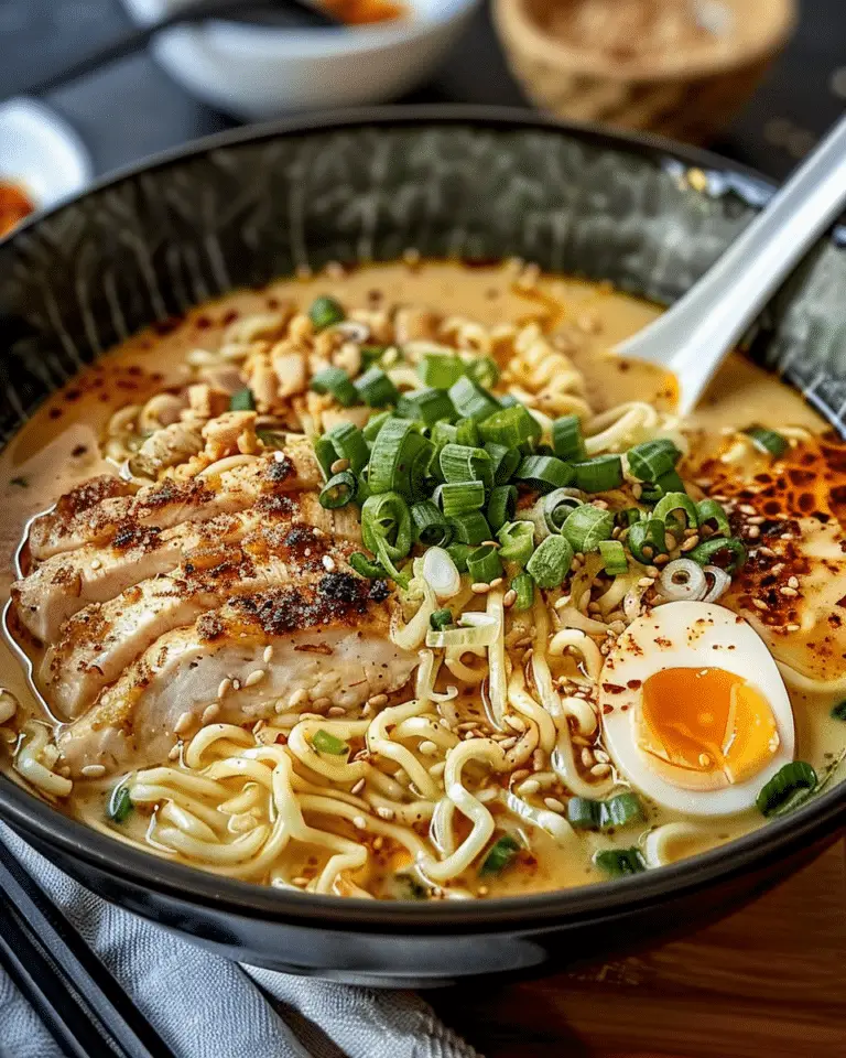 Creamy Garlic Chicken Ramen