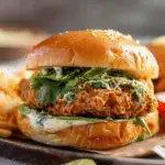 Crispy Cilantro Lime Chicken Sandwich (Air-Fried or Oven Baked)