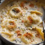 Creamy Tuscan Ravioli Soup