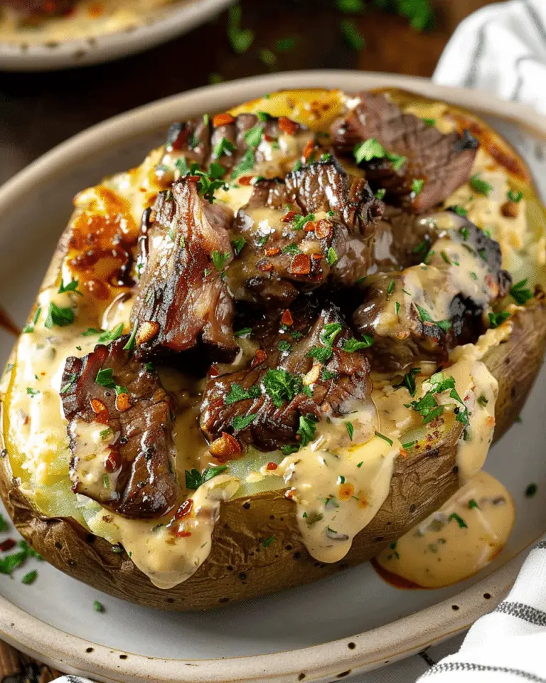 Loaded Baked Potato with Steak Bites