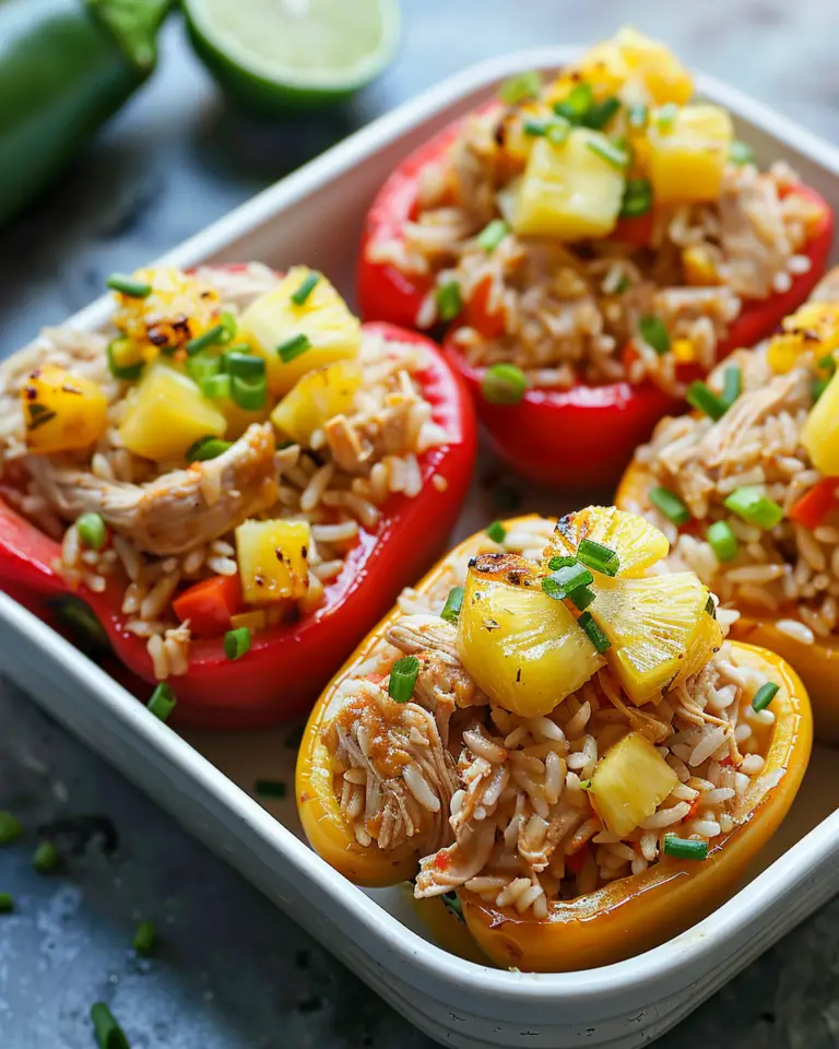 Teriyaki Pineapple Chicken And Rice Stuffed Peppers: A Sweet And Savory Meal