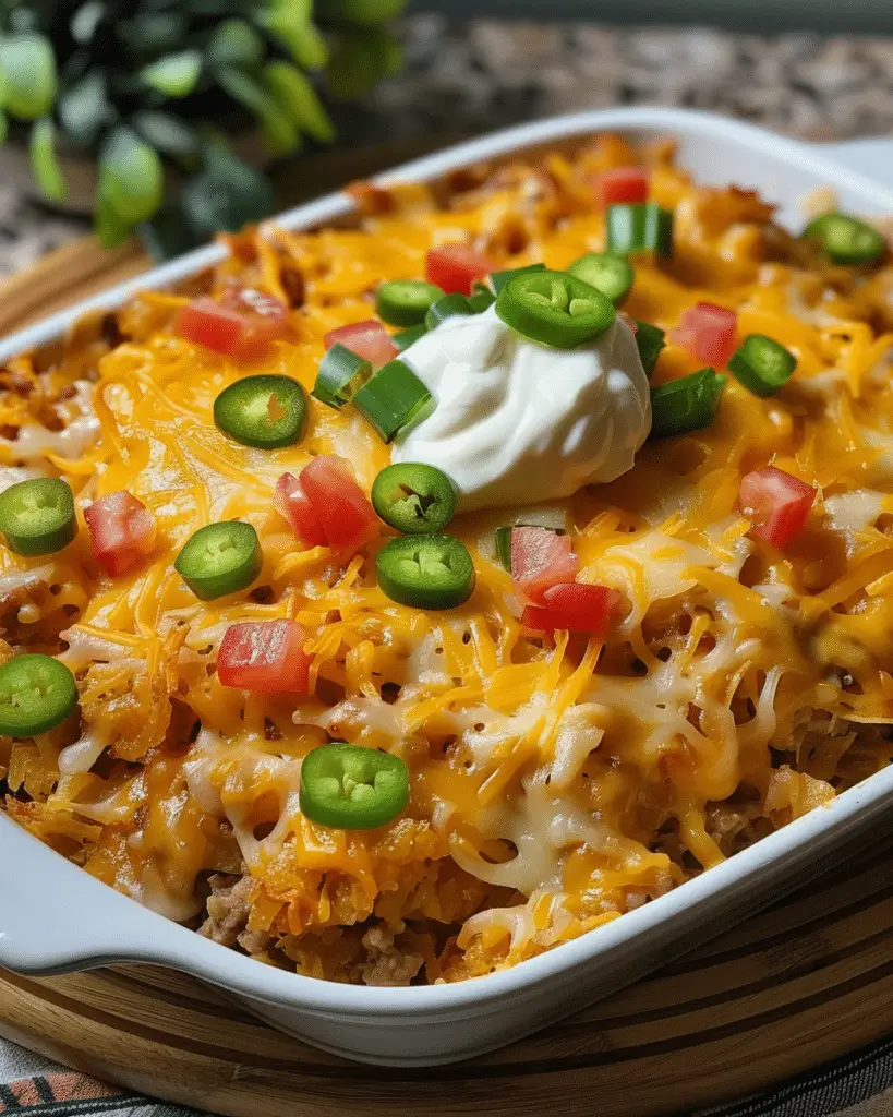 Crockpot Taco Hash Brown Casserole