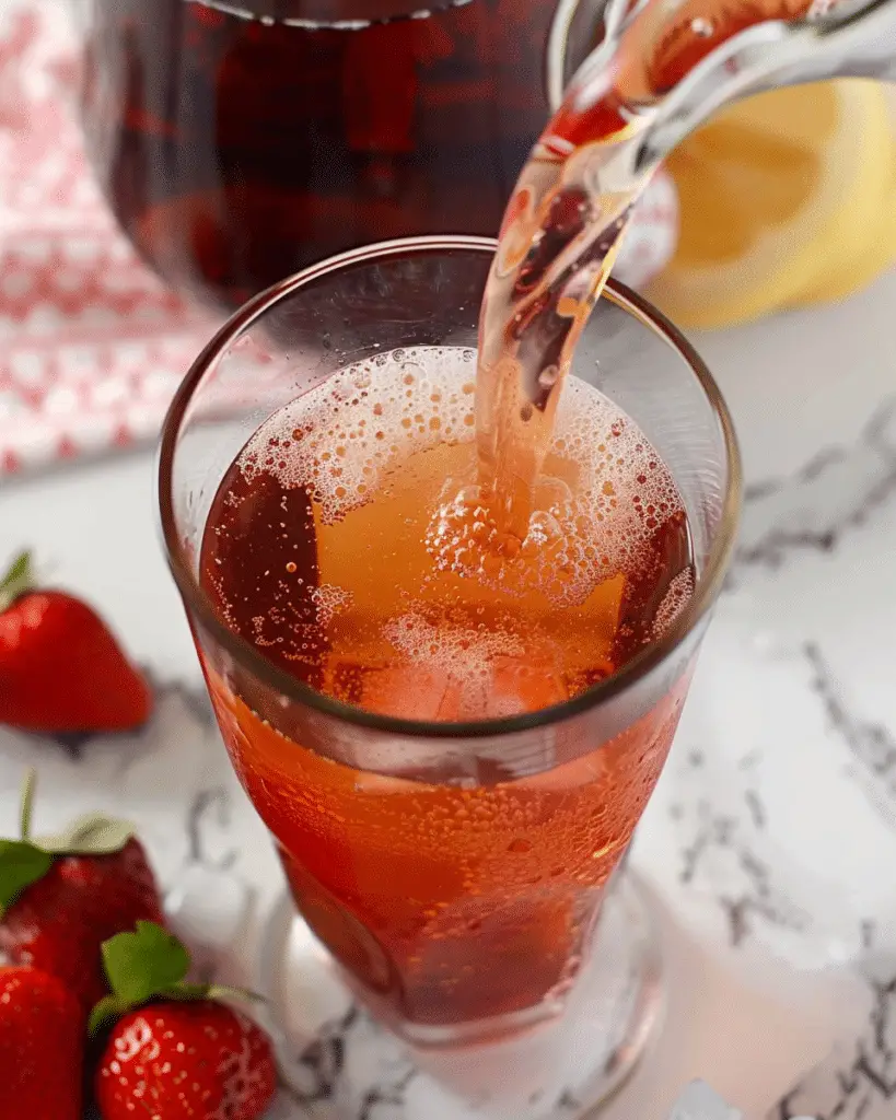 Strawberry sweet tea