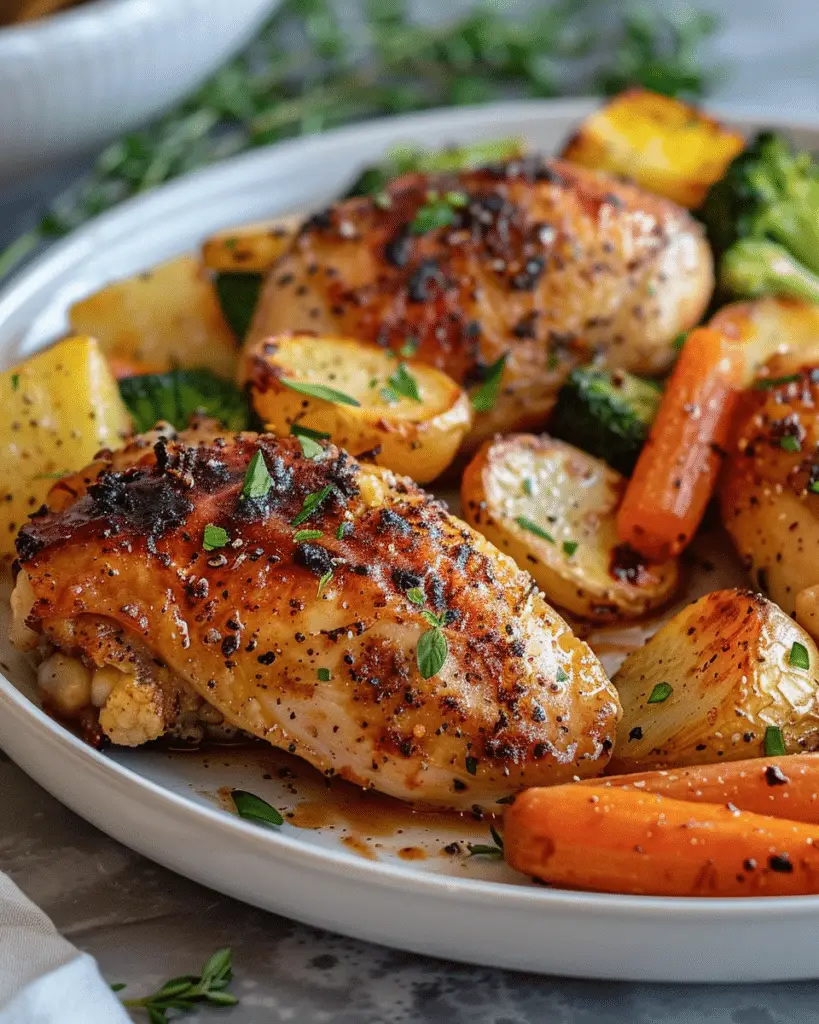 Air Fryer Chicken and Veggies