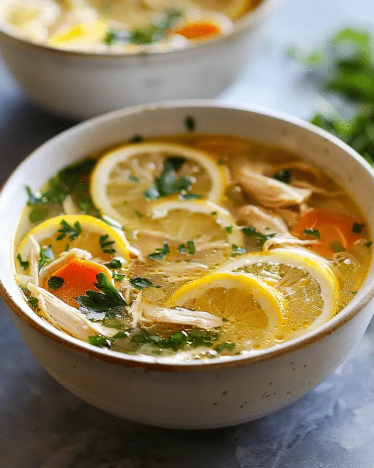 Mediterranean Lemon Chicken Soup