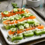 Celery Lox Boats with Cream Cheese and Capers