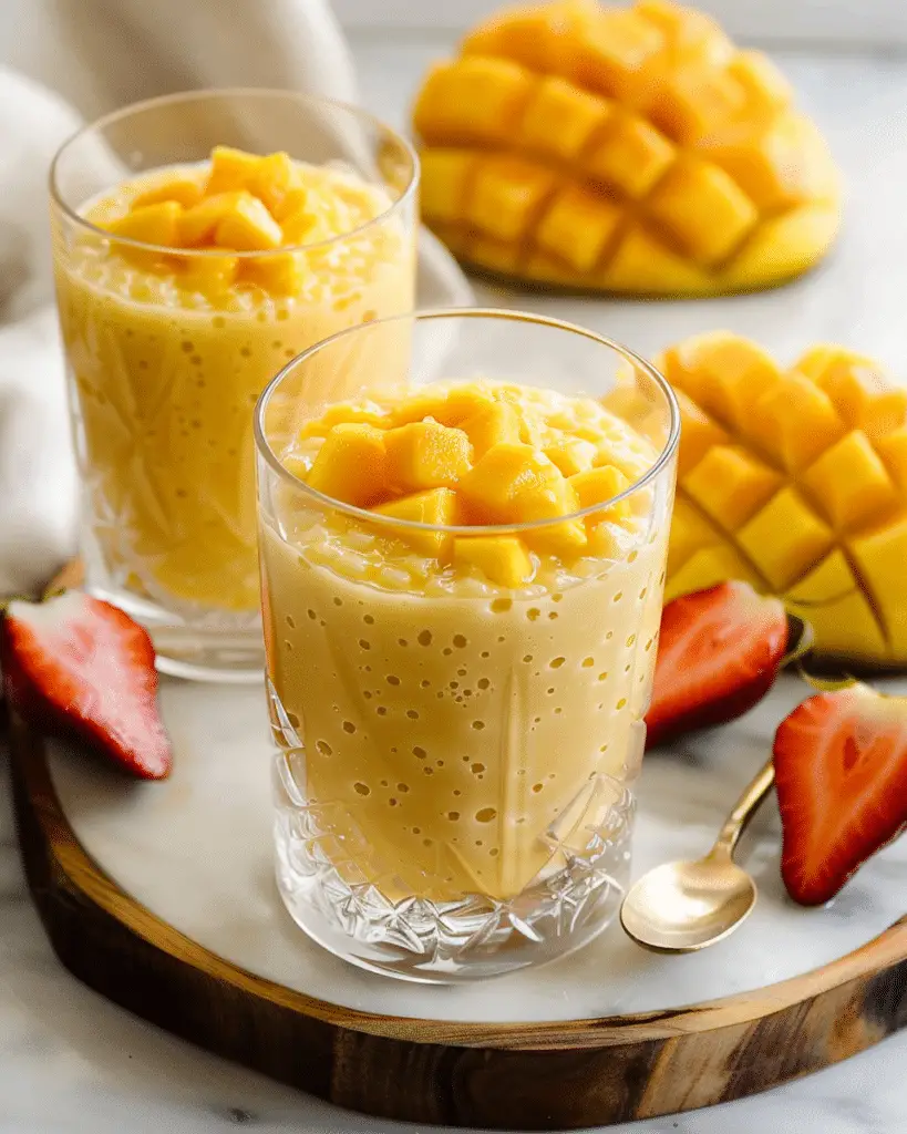 Mango Tapioca Pudding (Mango Sago)
