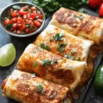 Crispy Beef and Cheese Chimichangas