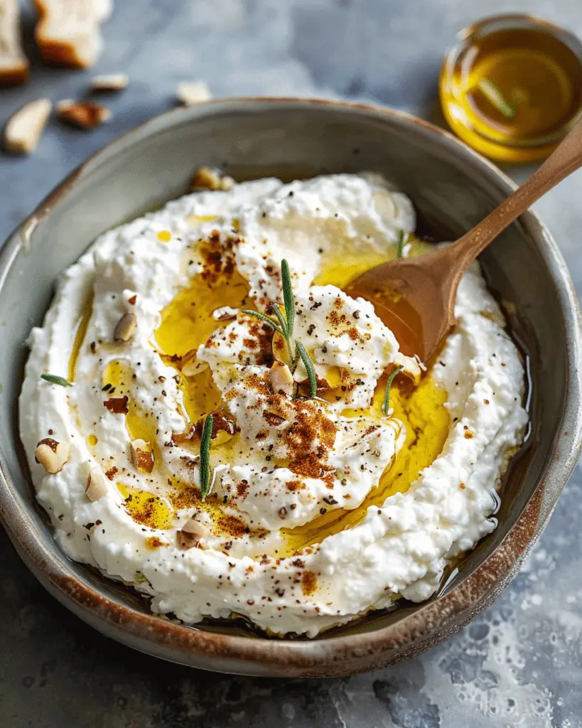 Spicy Ricotta Dip with Hot Honey