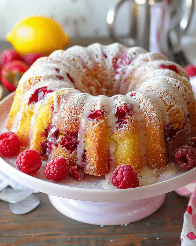 Lemon Raspberry Bundt Cake